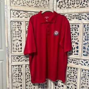 Men’s Red Texas Rangers Polo - Size Large - Antigua Like Brand New